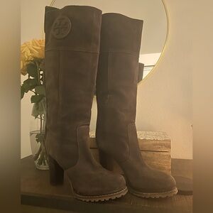 Tory Burch Suede Knee High Boots